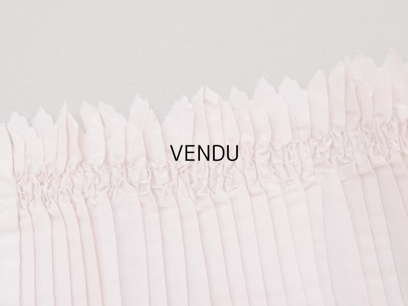 画像7: 19世紀末 アンティーク  ベビーピンク シルク製プリーツ ドレスの裾  2m 幅14cm