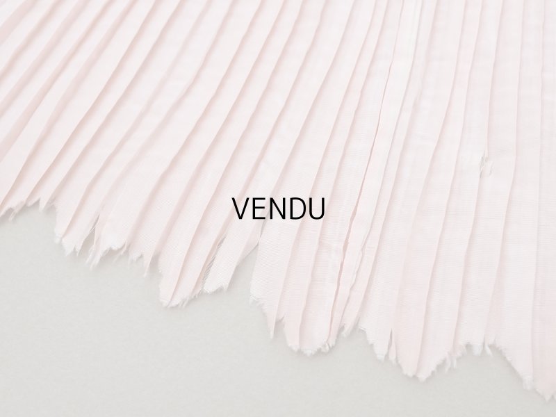 画像13: 19世紀末 アンティーク  ベビーピンク シルク製プリーツ ドレスの裾  2m 幅14cm