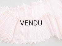 19世紀末 アンティーク  ベビーピンク シルク製プリーツ ドレスの裾  2m 幅14cm