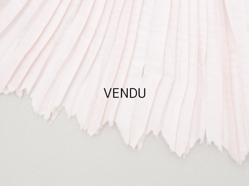 画像14: 19世紀末 アンティーク  ベビーピンク シルク製プリーツ ドレスの裾  2m 幅14cm