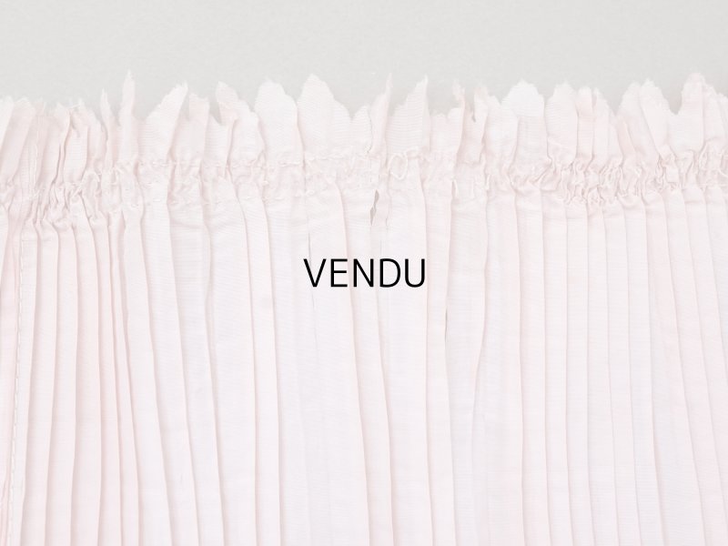 画像12: 19世紀末 アンティーク  ベビーピンク シルク製プリーツ ドレスの裾  2m 幅14cm