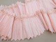 画像3: 19世紀末 アンティーク  ベビーピンク シルク製プリーツ ドレスの裾  2m 幅14cm