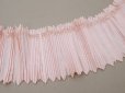 画像6: 19世紀末 アンティーク  ベビーピンク シルク製プリーツ ドレスの裾  2m 幅14cm