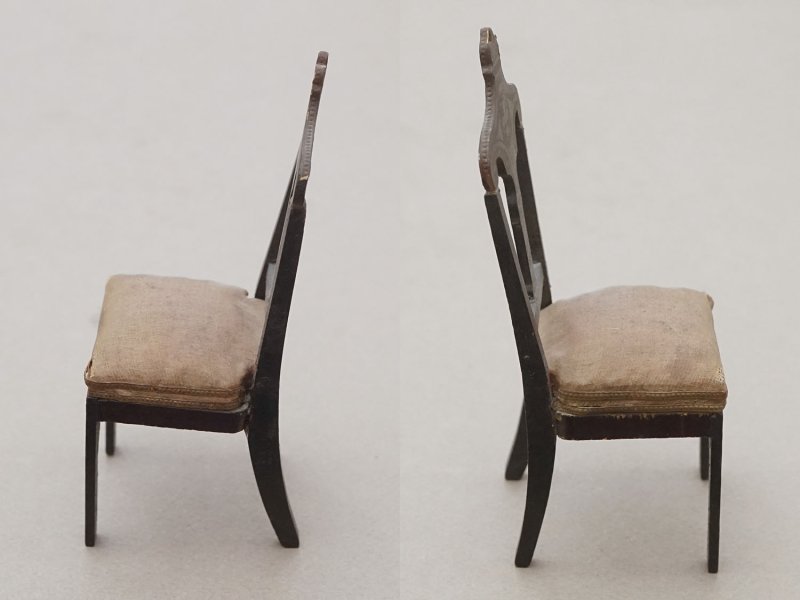 画像3: 19世紀 アンティーク ミニョネット用 チェア 十字架付き ドール用 家具 教会