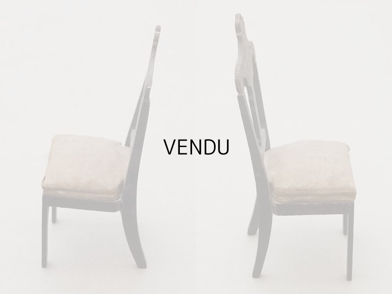 画像3: 19世紀 アンティーク ミニョネット用 チェア 十字架付き ドール用 家具 教会