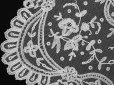画像2: 19世紀末 アンティーク  結婚式のハンカチ 薔薇模様 アプリカシオン・アングルテール (ボビンレース)　 (2)