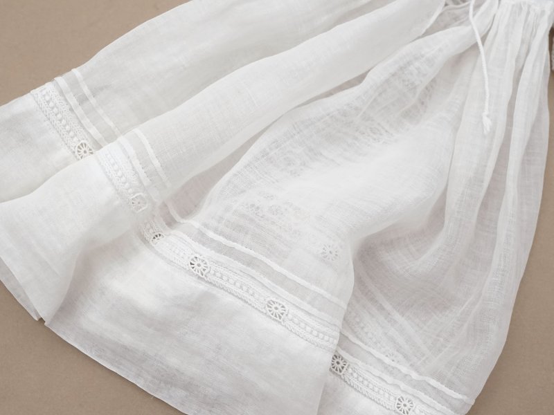 画像11: 1900年頃 アンティーク ドール用 洗礼式のドレス ドールドレス