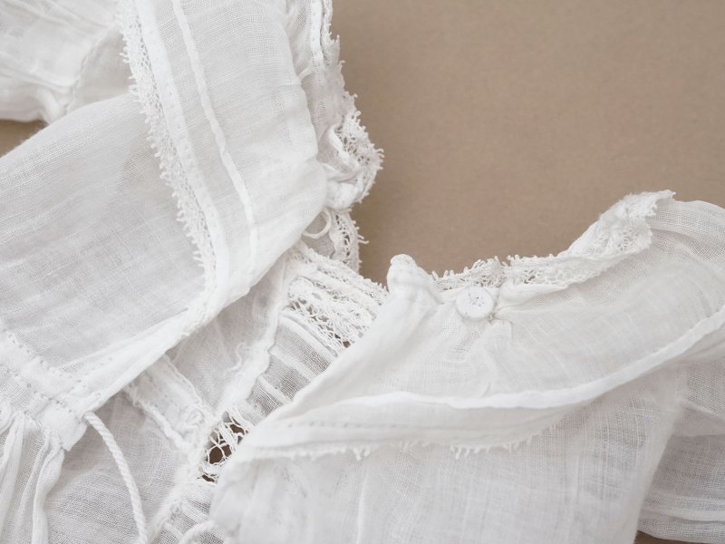 画像9: 1900年頃 アンティーク ドール用 洗礼式のドレス ドールドレス