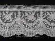 画像16: 19世紀末 アンティーク ポワンドガーズのボーダー ニードルレース  3.8m 8cm幅 花とリーフのガーランド 【ポワン・ド・ガーズ】 
