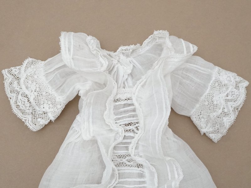 画像4: 1900年頃 アンティーク ドール用 洗礼式のドレス ドールドレス