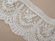 画像8: 19世紀末 アンティーク ポワンドガーズのボーダー ニードルレース  3.8m 8cm幅 花とリーフのガーランド 【ポワン・ド・ガーズ】 