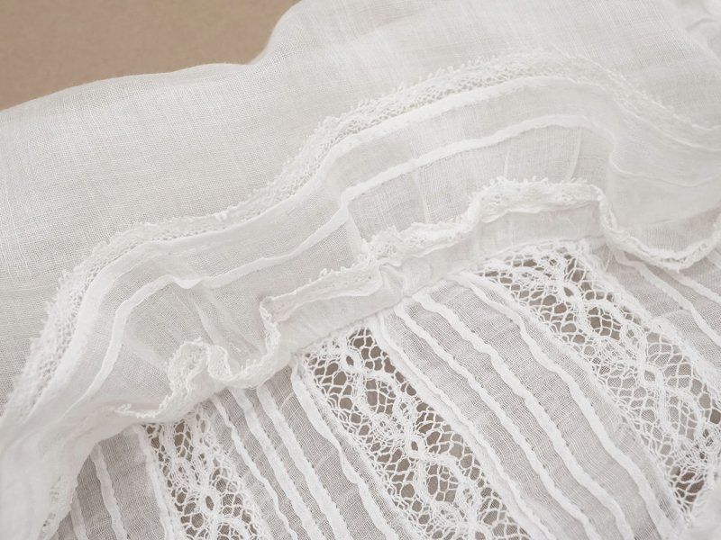 画像5: 1900年頃 アンティーク ドール用 洗礼式のドレス ドールドレス