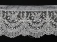 画像18: 19世紀末 アンティーク ポワンドガーズのボーダー ニードルレース  3.8m 8cm幅 花とリーフのガーランド 【ポワン・ド・ガーズ】 