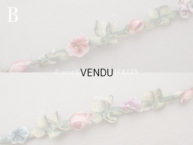 画像7: ＊蚤の市＊アンティーク シルク製 ロココトリム 7色 ロココリボン 