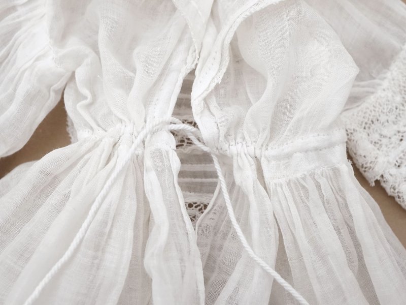 画像10: 1900年頃 アンティーク ドール用 洗礼式のドレス ドールドレス