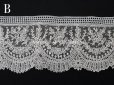画像13: 19世紀末 アンティーク ポワンドガーズのボーダー ニードルレース  3.8m 8cm幅 花とリーフのガーランド 【ポワン・ド・ガーズ】 
