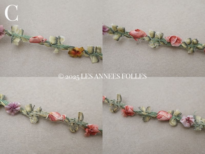 画像8: アンティーク シルク製 ロココトリム 7色 ロココリボン 