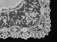 画像5: 19世紀末 アンティーク  結婚式のハンカチ 薔薇模様 アプリカシオン・アングルテール (ボビンレース)　