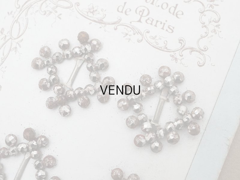 画像3: アンティーク とても小さなバックル 6点セット ドール用&シューズ用 スチール製