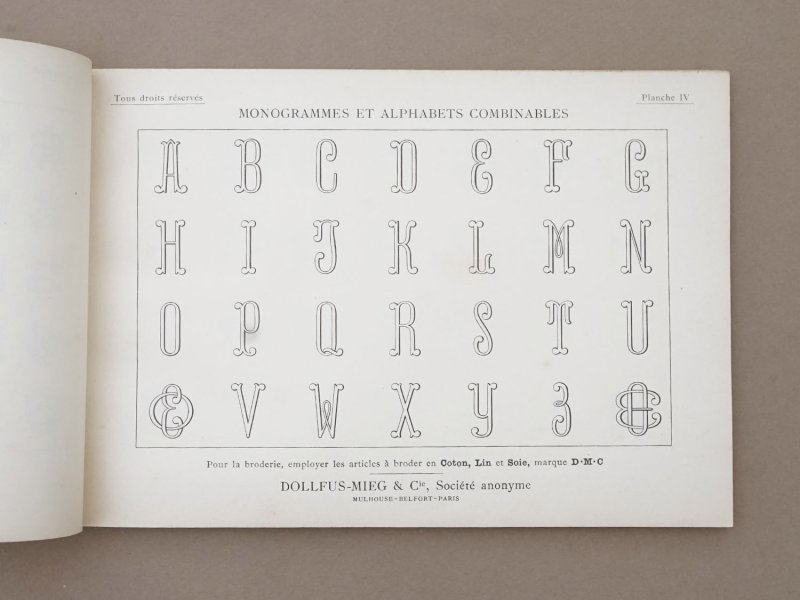画像9: アンティーク DMC 刺繍図案帳 MONOGRAMMES ET ALPHABETS COMBINABLES - BIBLIOTHEQUE D.M.C -