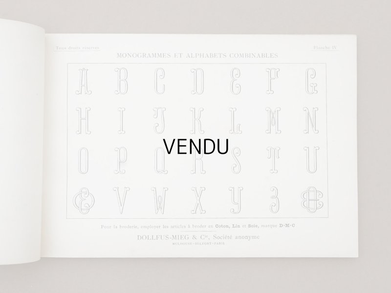 画像9: アンティーク DMC 刺繍図案帳 MONOGRAMMES ET ALPHABETS COMBINABLES - BIBLIOTHEQUE D.M.C -