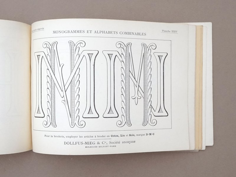画像15: アンティーク DMC 刺繍図案帳 MONOGRAMMES ET ALPHABETS COMBINABLES - BIBLIOTHEQUE D.M.C -