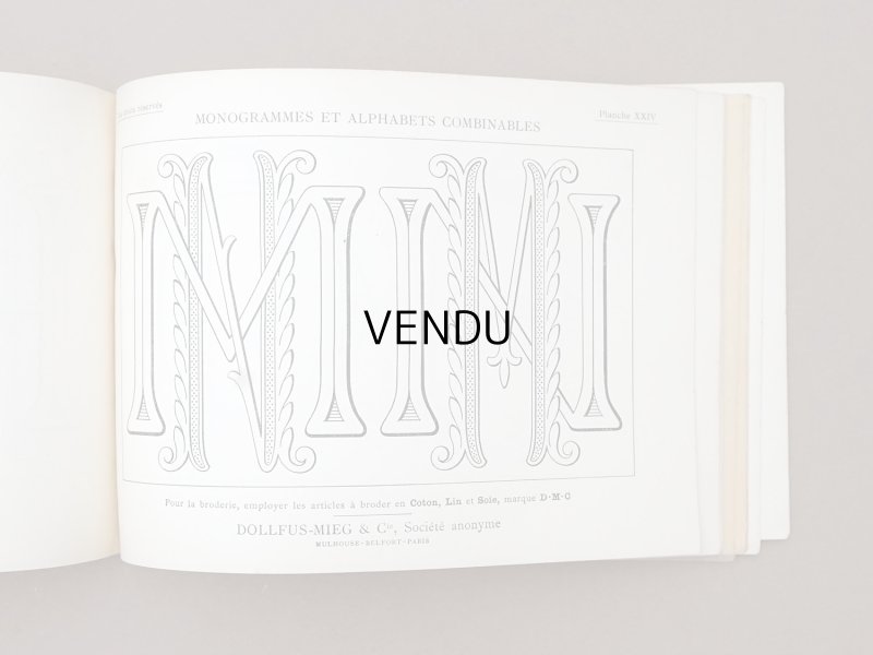 画像15: アンティーク DMC 刺繍図案帳 MONOGRAMMES ET ALPHABETS COMBINABLES - BIBLIOTHEQUE D.M.C -