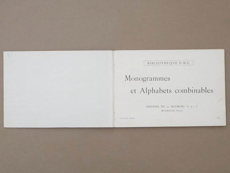 画像4: アンティーク DMC 刺繍図案帳 MONOGRAMMES ET ALPHABETS COMBINABLES - BIBLIOTHEQUE D.M.C -
