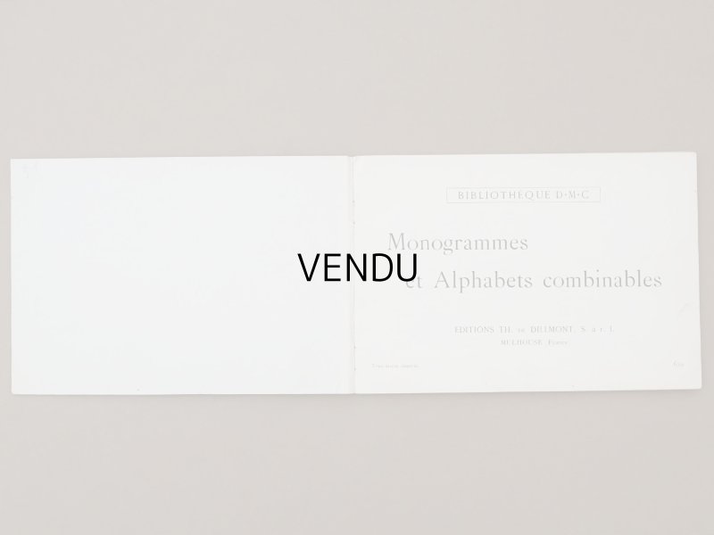 画像4: アンティーク DMC 刺繍図案帳 MONOGRAMMES ET ALPHABETS COMBINABLES - BIBLIOTHEQUE D.M.C -