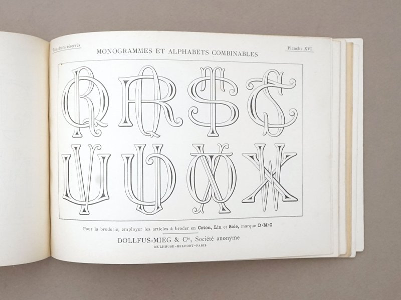 画像13: アンティーク DMC 刺繍図案帳 MONOGRAMMES ET ALPHABETS COMBINABLES - BIBLIOTHEQUE D.M.C -