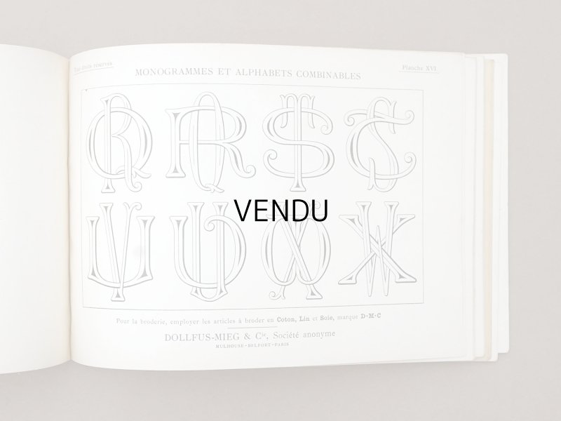 画像13: アンティーク DMC 刺繍図案帳 MONOGRAMMES ET ALPHABETS COMBINABLES - BIBLIOTHEQUE D.M.C -