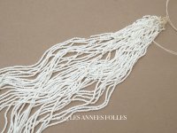 アンティーク シードビーズ ホワイト 1cm=11粒 90g キャビアビーズ マイクロビーズ