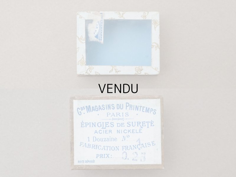 画像3: アンティーク とても小さなエパングルケース ガラスの蓋の紙箱 - GRANDES MAGASINS DU PRINTEMPS -