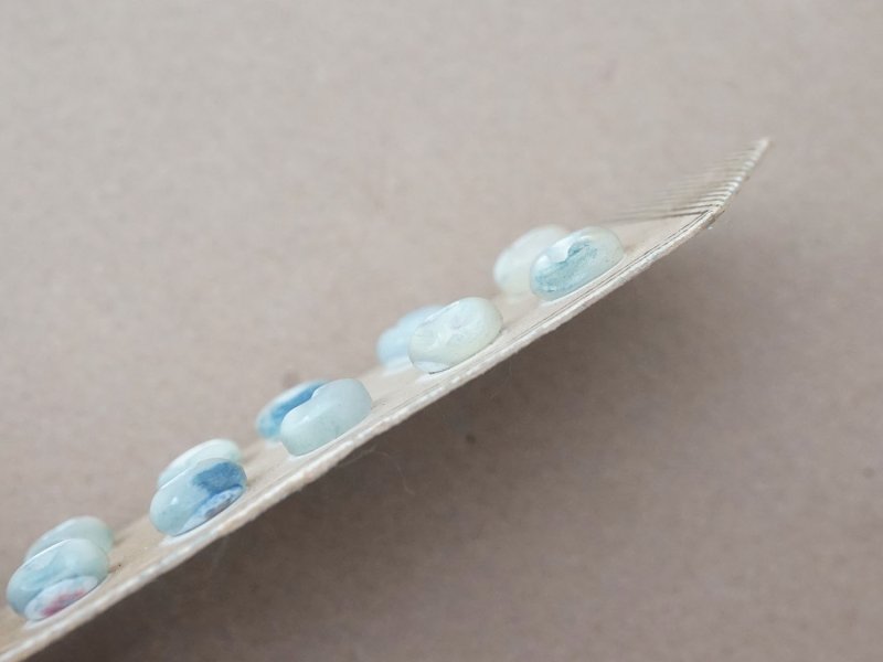 画像4: アンティーク マザーオブパール製 極小 ボタン 6mm 12ピース シェルボタン ブルーグリーン