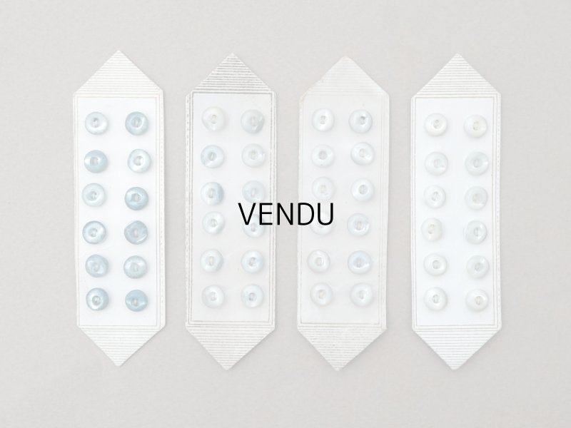 画像6: アンティーク マザーオブパール製 極小 ボタン 6mm 12ピース シェルボタン パウダーグリーン