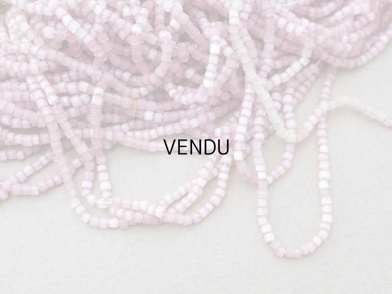 画像6: アンティーク ガラス製 サティネビーズ 薄紫 1cm=6.5粒 147g