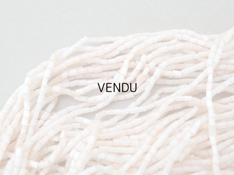 画像4: アンティーク ガラス製 サティネビーズ パウダーピンク 1cm=4粒