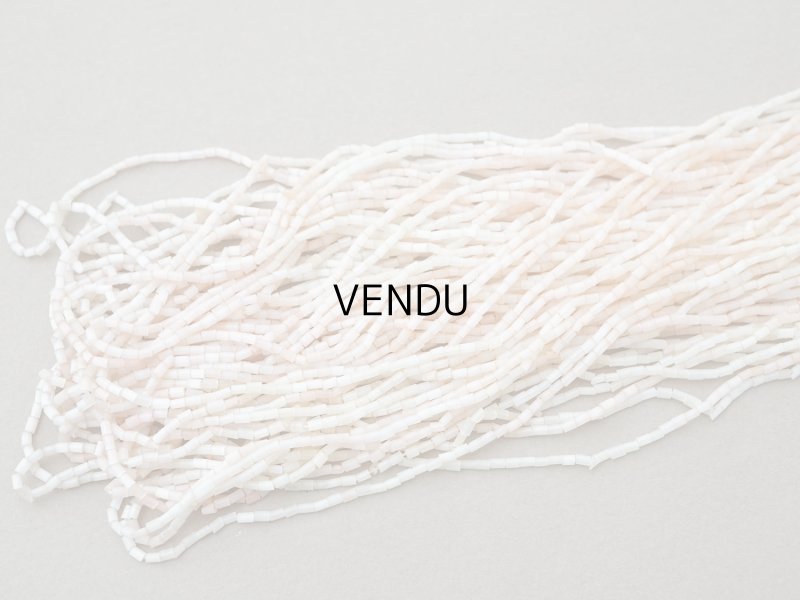 画像7: アンティーク ガラス製 サティネビーズ パウダーピンク 1cm=4粒