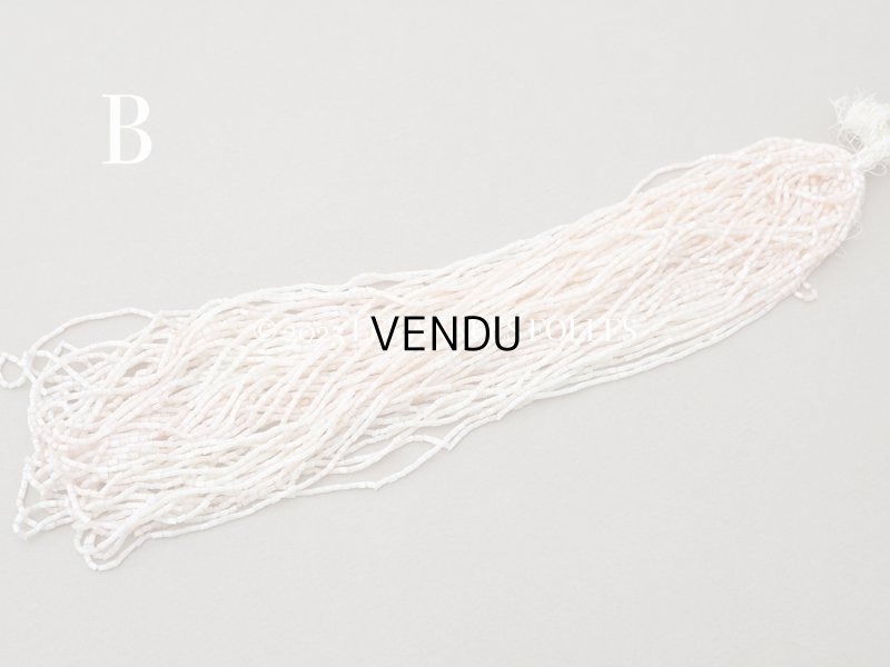 画像5: アンティーク ガラス製 サティネビーズ パウダーピンク 1cm=4粒