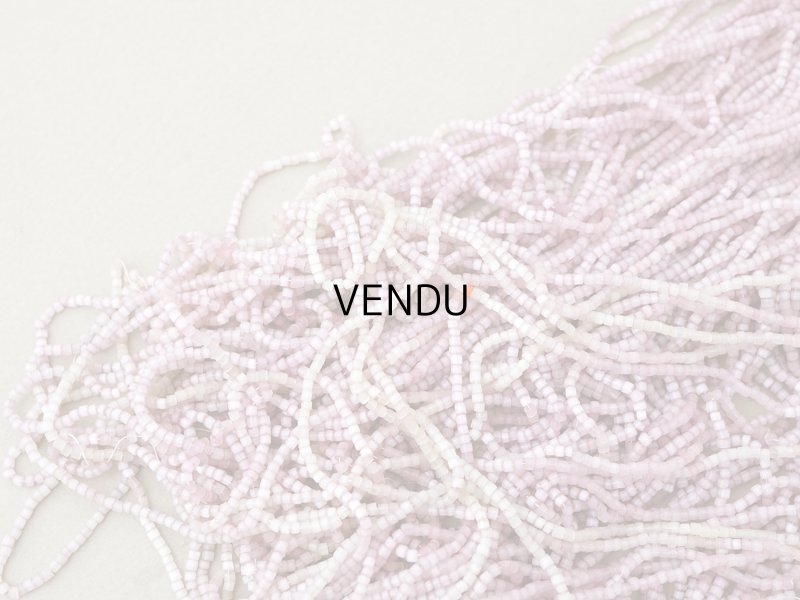 画像3: アンティーク ガラス製 サティネビーズ 薄紫 1cm=6.5粒 147g