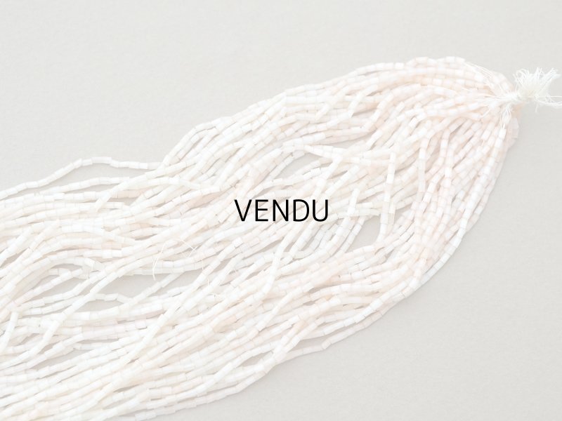 画像10: アンティーク ガラス製 サティネビーズ パウダーピンク 1cm=4粒