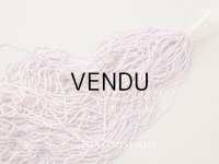 アンティーク ガラス製 サティネビーズ 薄紫 1cm=6.5粒 147g