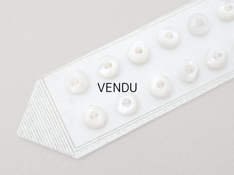 画像3: アンティーク マザーオブパール製 極小 ボタン 6mm 12ピース シェルボタン パールホワイト