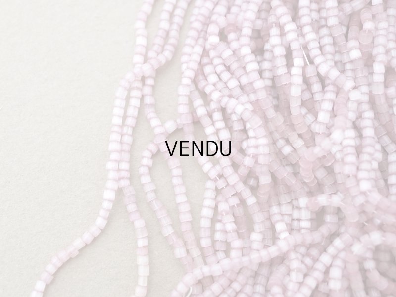 画像5: アンティーク ガラス製 サティネビーズ 薄紫 1cm=6.5粒 147g