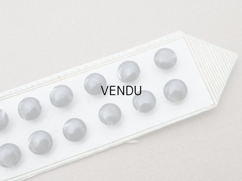 画像2: アンティーク マザーオブパール製 極小 ボタン 6mm 12ピース シェルボタン チャコールグレー