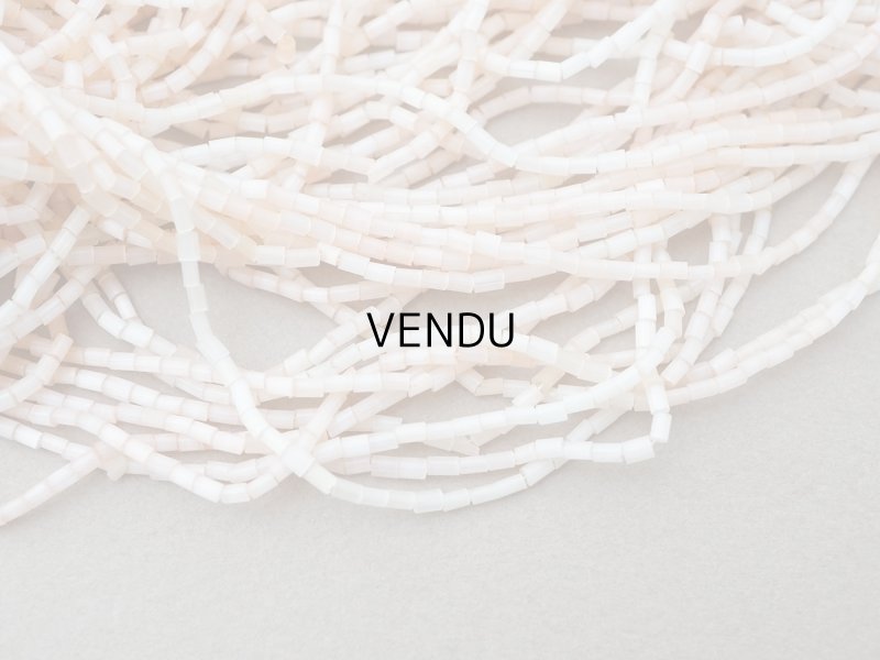 画像3: アンティーク ガラス製 サティネビーズ パウダーピンク 1cm=4粒