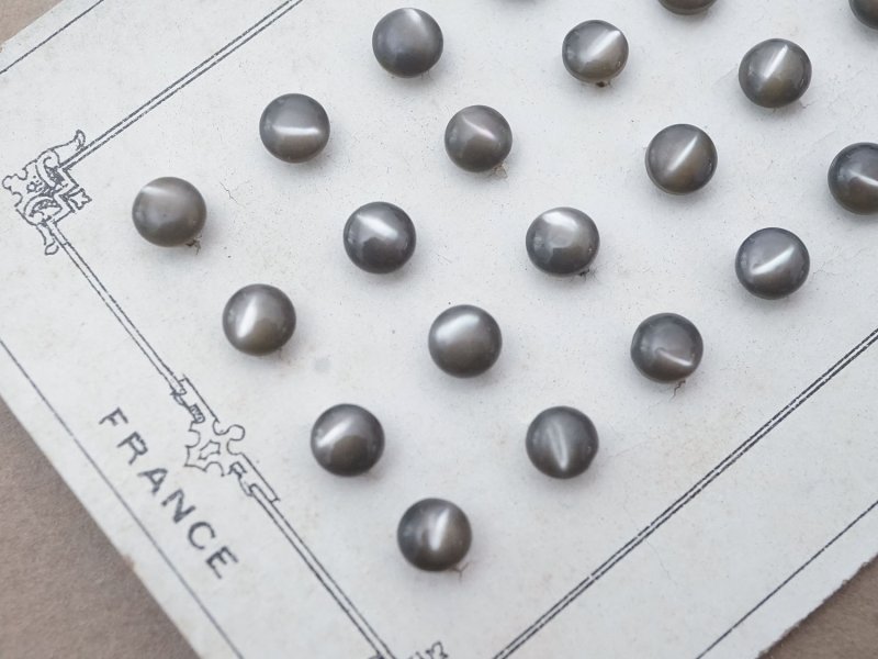 画像6: アンティーク マザーオブパール製 極小 ボタン 5mm 24ピース シェルボタン チャコールグレー