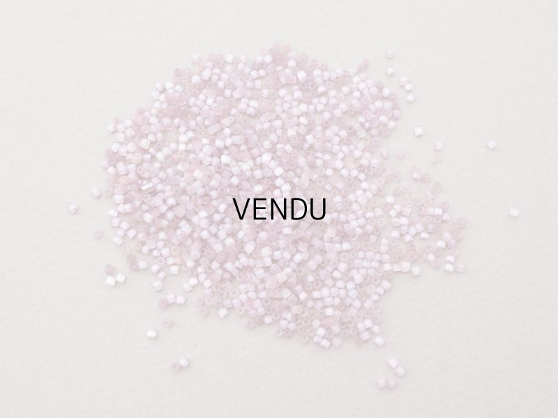 画像7: アンティーク ガラス製 サティネビーズ 薄紫 1cm=6.5粒 147g