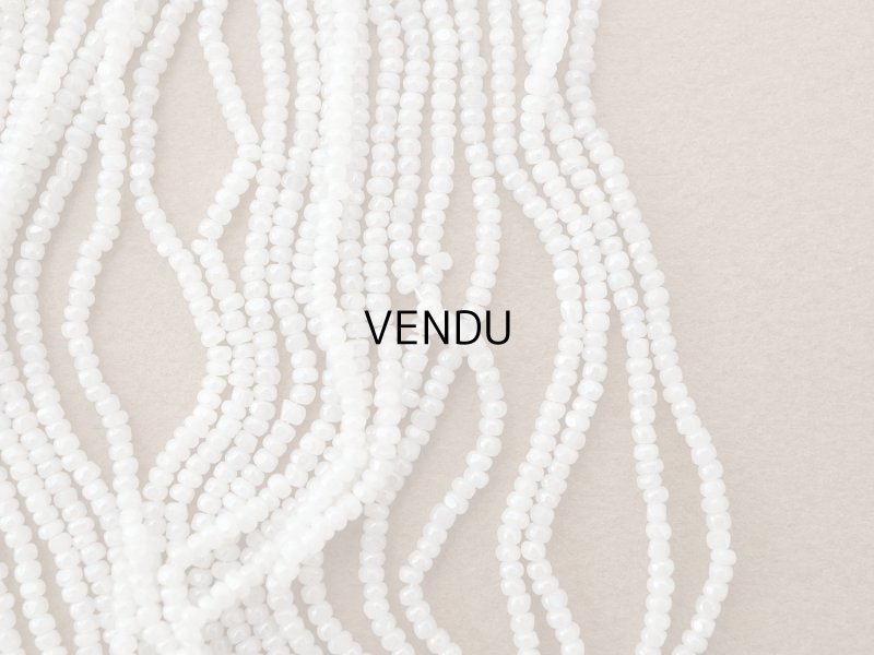 画像6: アンティーク 極小 カット入り クリスタルガラス パールホワイトのシードビーズ 