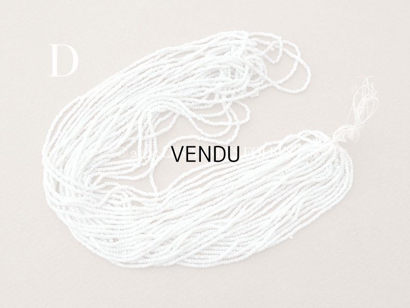 画像8: アンティーク 極小 カット入り クリスタルガラス パールホワイトのシードビーズ 